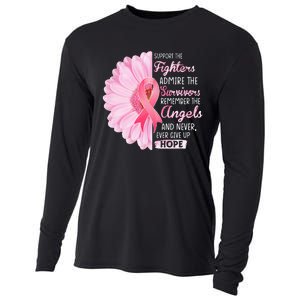 Support The Fighters Admire The Survivors Breast Cancer Cooling Performance Long Sleeve Crew