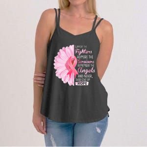 Support The Fighters Admire The Survivors Breast Cancer Women's Strappy Tank