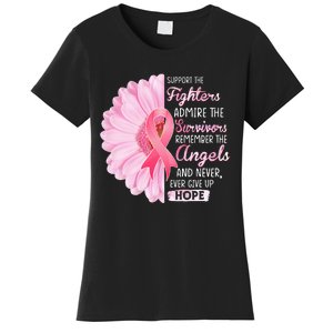 Support The Fighters Admire The Survivors Breast Cancer Women's T-Shirt