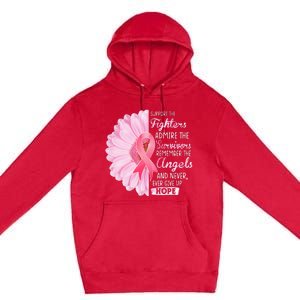 Support The Fighters Admire The Survivors Breast Cancer Premium Pullover Hoodie