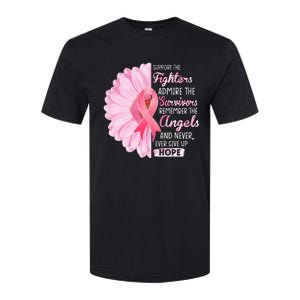 Support The Fighters Admire The Survivors Breast Cancer Softstyle CVC T-Shirt