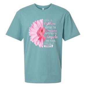 Support The Fighters Admire The Survivors Breast Cancer Sueded Cloud Jersey T-Shirt