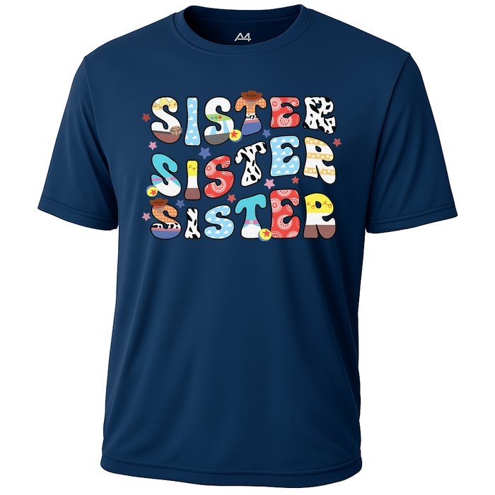 Sister Toy Funny Story Boy Mom Sister Sis Happy MotherS Day Cooling Performance Crew T-Shirt