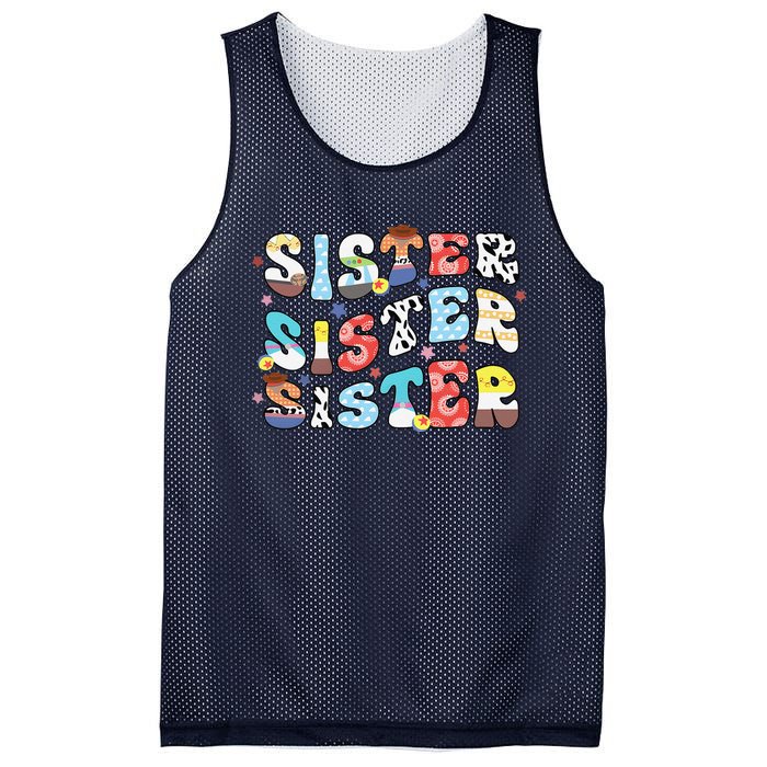 Sister Toy Funny Story Boy Mom Sister Sis Happy MotherS Day Mesh Reversible Basketball Jersey Tank