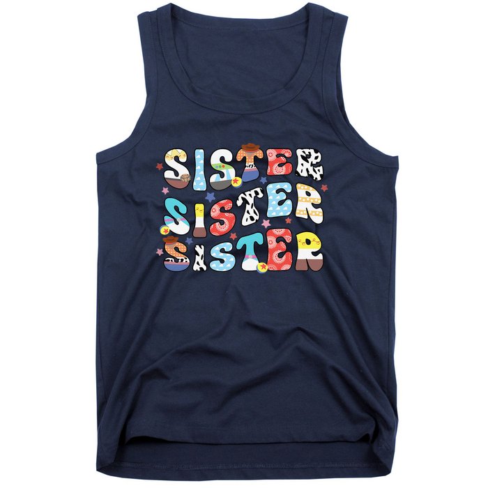 Sister Toy Funny Story Boy Mom Sister Sis Happy MotherS Day Tank Top