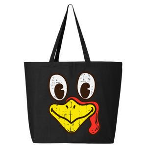 Silly Turkey Face Funny Thanksgiving Dinner 25L Jumbo Tote