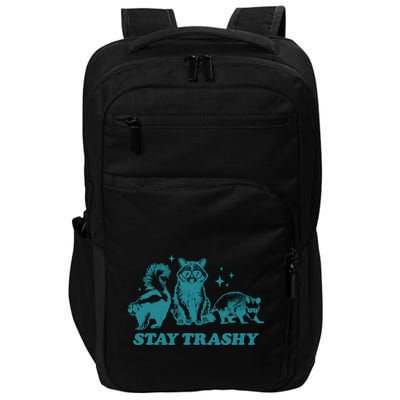 Stay Trashy Funny Raccoon Opossum Skunk Trash Panda Meme Impact Tech Backpack