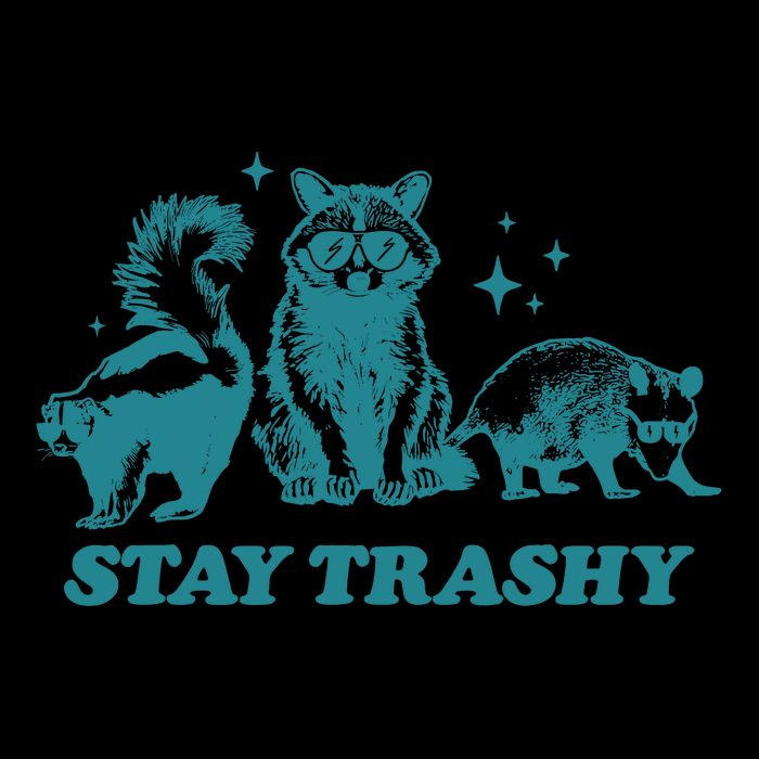 Stay Trashy Funny Raccoon Opossum Skunk Trash Panda Meme Backpack