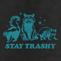 Stay Trashy Funny Raccoon Opossum Skunk Trash Panda Meme 15oz Campfire Ceramic Mug