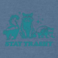 Stay Trashy Funny Raccoon Opossum Skunk Trash Panda Meme Garment-Dyed Sweatshirt