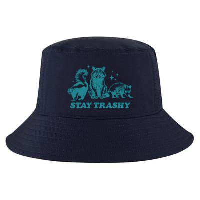 Stay Trashy Funny Raccoon Opossum Skunk Trash Panda Meme Cool Comfort Performance Bucket Hat