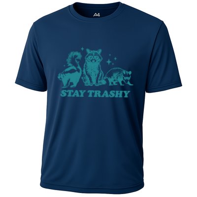 Stay Trashy Funny Raccoon Opossum Skunk Trash Panda Meme Performance Shirt