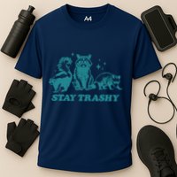 Stay Trashy Funny Raccoon Opossum Skunk Trash Panda Meme Cooling Performance Crew T-Shirt