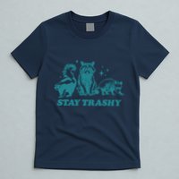 Stay Trashy Funny Raccoon Opossum Skunk Trash Panda Meme T-Shirt