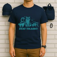 Stay Trashy Funny Raccoon Opossum Skunk Trash Panda Meme T-Shirt