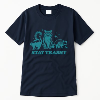 Stay Trashy Funny Raccoon Opossum Skunk Trash Panda Meme Tall T-Shirt