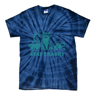 Stay Trashy Funny Raccoon Opossum Skunk Trash Panda Meme Tie-Dye T-Shirt