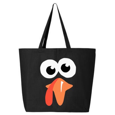 Silly Turkey Face  Funny Thanksgiving Fall Joke Humor Gifts 25L Jumbo Tote