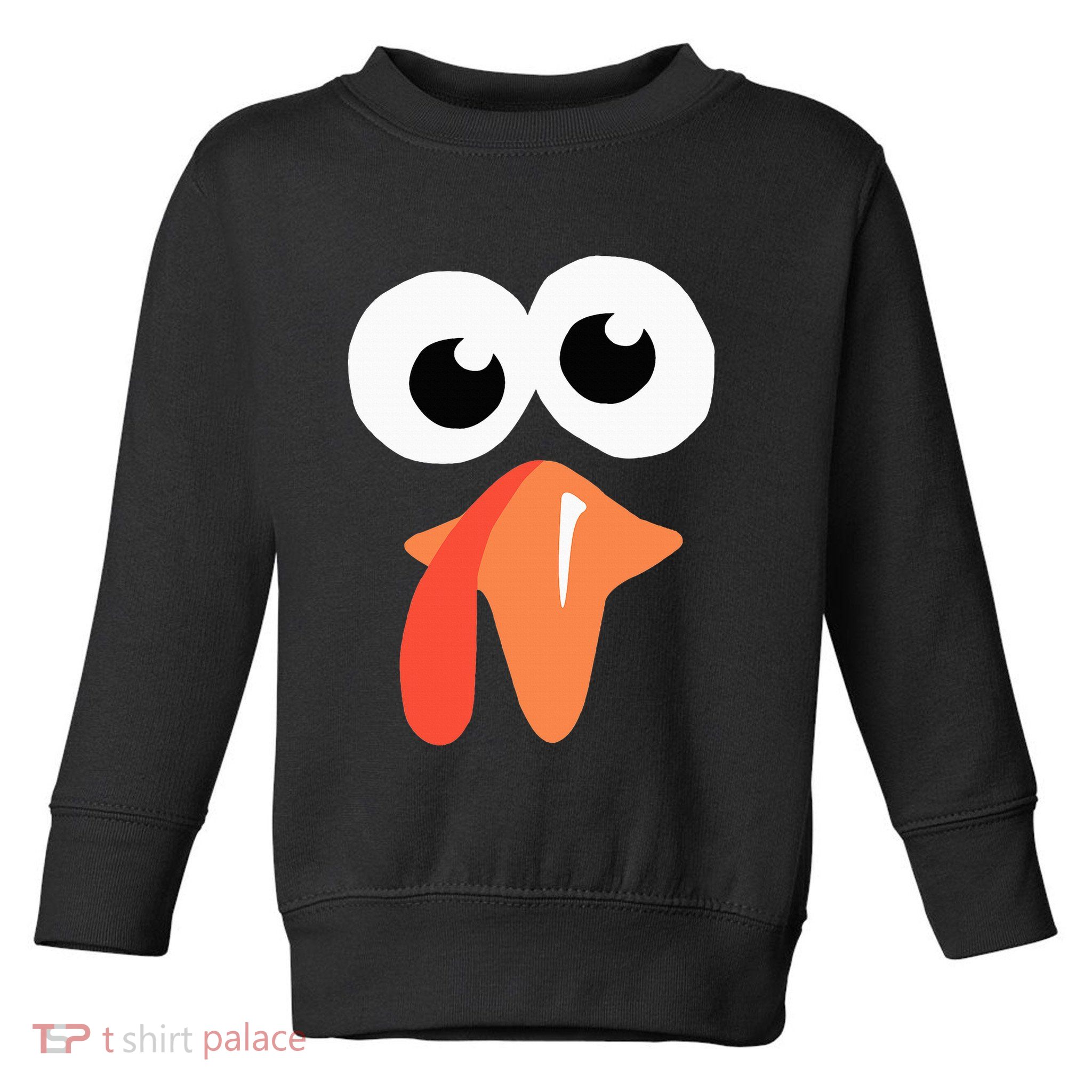 Silly Turkey Face  Funny Thanksgiving Fall Joke Humor Gifts Toddler Sweatshirt