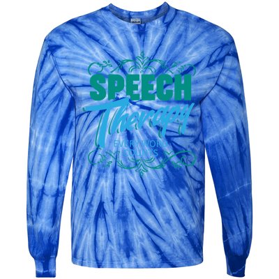 Speech Therapy Funny Gift For Speech Language Pathologist Gift Tie-Dye Long Sleeve Shirt