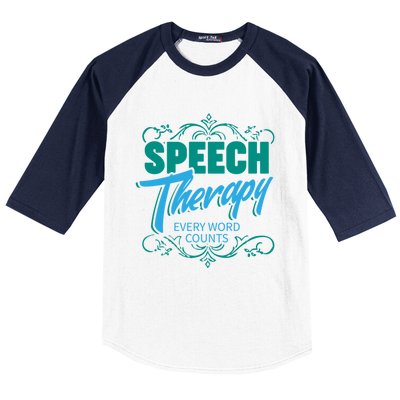 Speech Therapy Funny Gift For Speech Language Pathologist Gift Baseball Sleeve Shirt