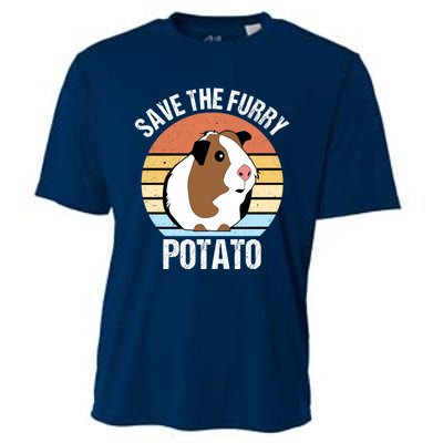 Save The Furry Potato Funny Guinea Pig Cooling Performance Crew T-Shirt