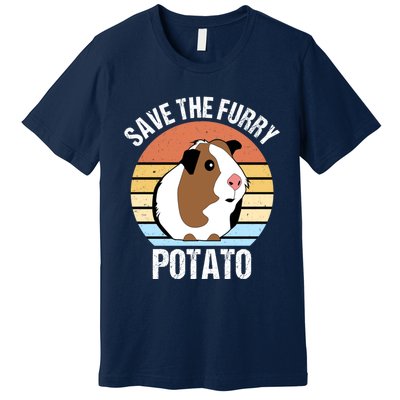 Save The Furry Potato Funny Guinea Pig Premium T-Shirt