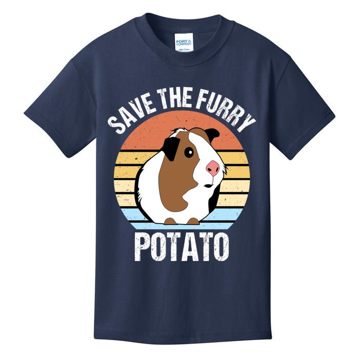 Save The Furry Potato Funny Guinea Pig Kids T-Shirt