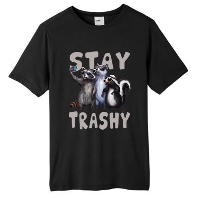 Stay Trashy Funny Raccoon Opossum Skunk Tall Fusion ChromaSoft Performance T-Shirt