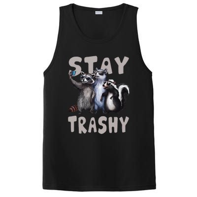 Stay Trashy Funny Raccoon Opossum Skunk PosiCharge Competitor Tank