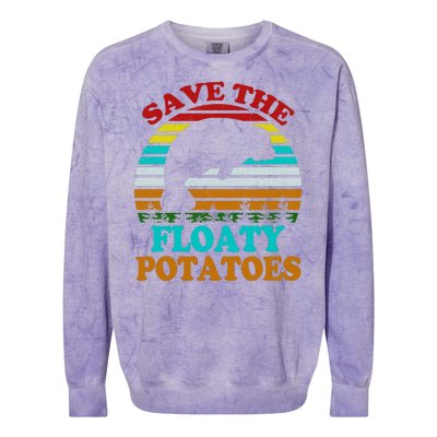 Save The Floaty Potatoes Colorblast Crewneck Sweatshirt