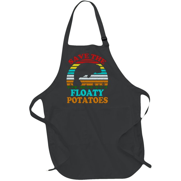 Save The Floaty Potatoes Full-Length Apron With Pockets