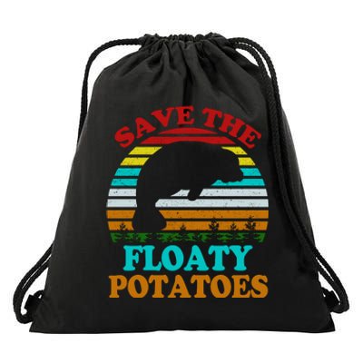 Save The Floaty Potatoes Drawstring Bag