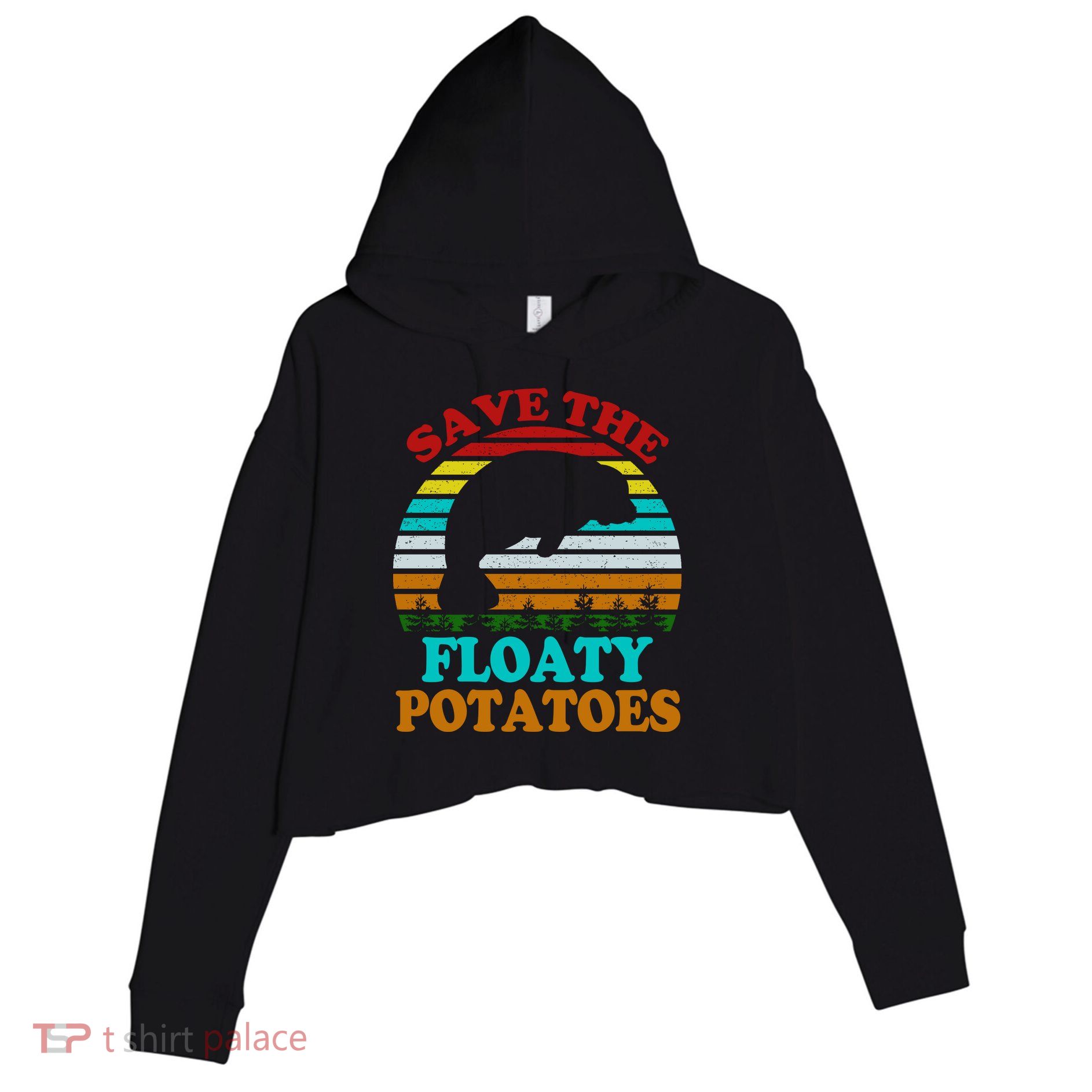 Save The Floaty Potatoes Crop Fleece Hoodie
