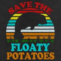 Save The Floaty Potatoes Crop Fleece Hoodie