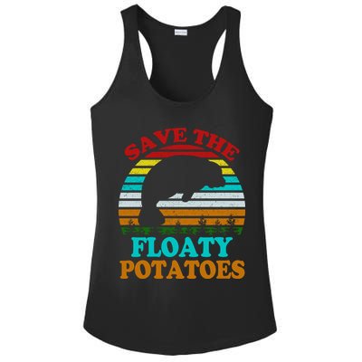 Save The Floaty Potatoes Ladies PosiCharge Competitor Racerback Tank
