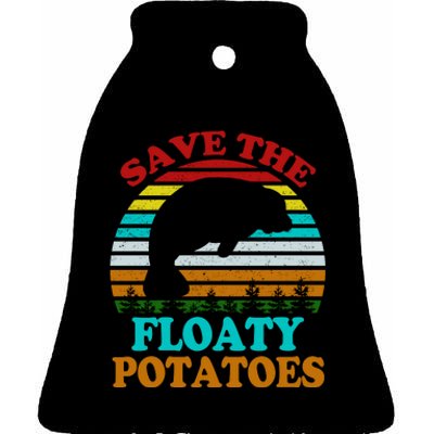 Save The Floaty Potatoes Ceramic Bell Ornament