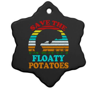 Save The Floaty Potatoes Ceramic Star Ornament