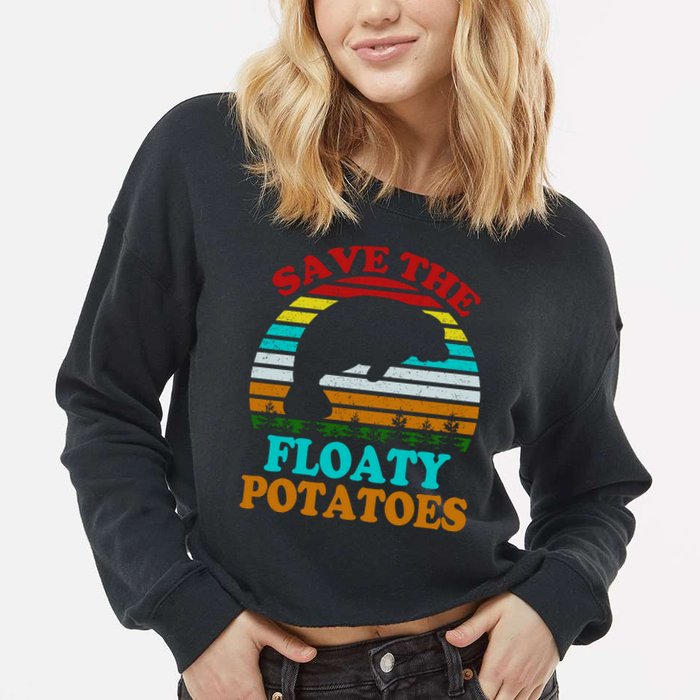 Save The Floaty Potatoes Cropped Pullover Crew