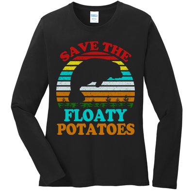 Save The Floaty Potatoes Ladies Long Sleeve Shirt