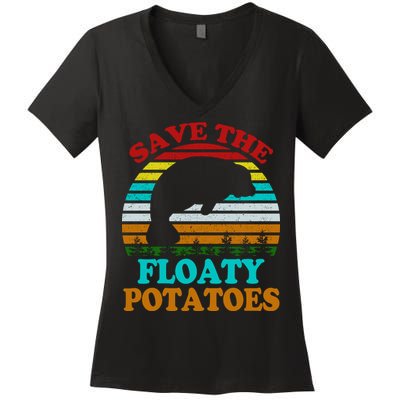 Save The Floaty Potatoes Women's V-Neck T-Shirt