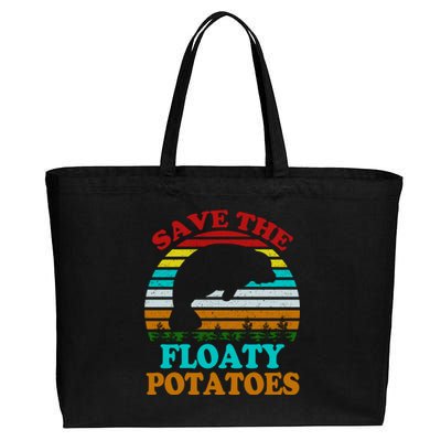 Save The Floaty Potatoes Cotton Canvas Jumbo Tote