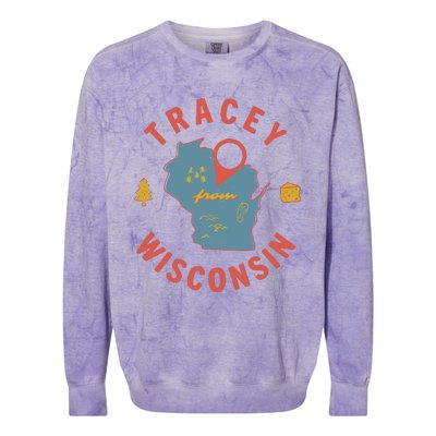 Smartless Tracey From Wisconsin Colorblast Crewneck Sweatshirt