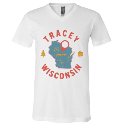 Smartless Tracey From Wisconsin V-Neck T-Shirt