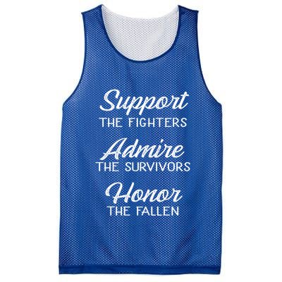 Support The Fighters Admire The Survivors Honor The Fallen Great Gift Mesh Reversible Basketball Jersey Tank