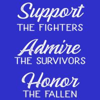 Support The Fighters Admire The Survivors Honor The Fallen Great Gift Zip Tote Bag