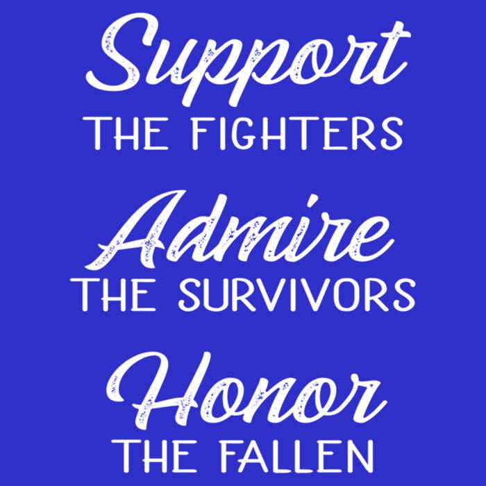 Support The Fighters Admire The Survivors Honor The Fallen Great Gift Zip Tote Bag