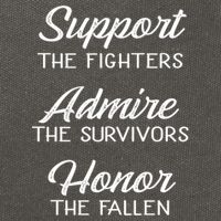 Support The Fighters Admire The Survivors Honor The Fallen Great Gift Cotton Canvas Backpack