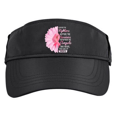 Support The Fighters Admire The Survivors Breast Cancer Adult Drive Performance Visor