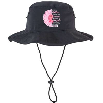 Support The Fighters Admire The Survivors Breast Cancer Legacy Cool Fit Booney Bucket Hat